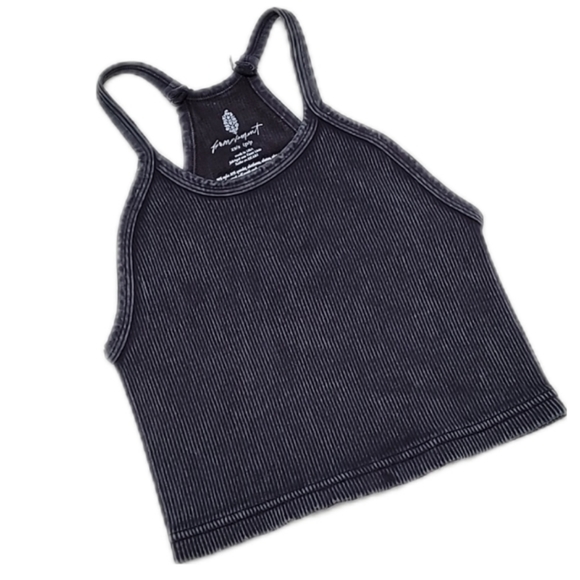 FP Movement by Free People Happiness Runs Cropped Black Tank Top X-Small - Picture 1 of 14